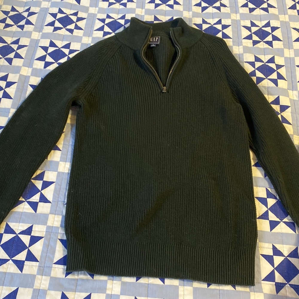 Green zipper dress sweater, never worn